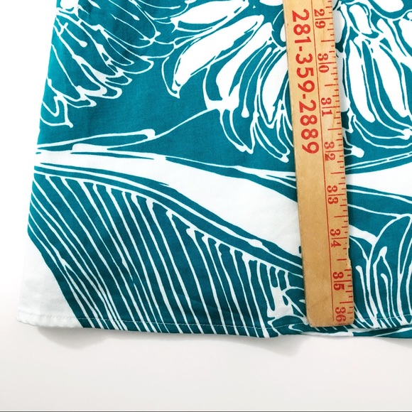 Ann Taylor Petite Teal Floral Halter Dress SZ 10P - Picture 5 of 6